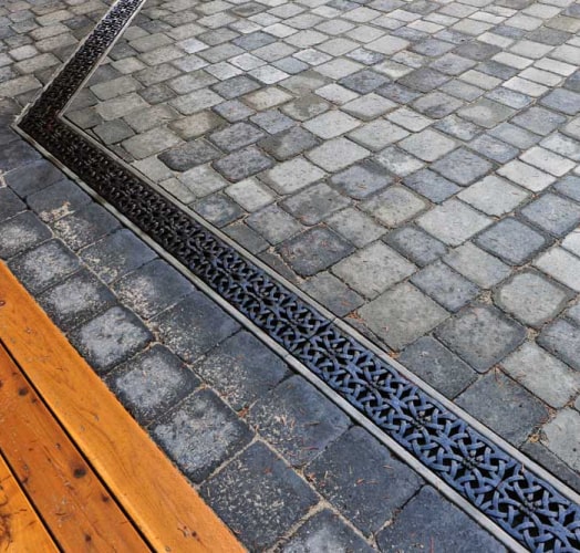 Driveway channel drain detail