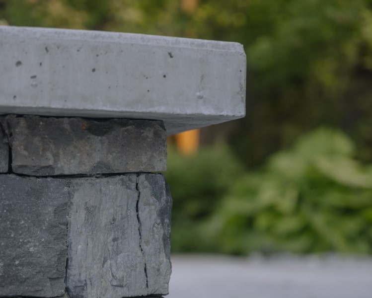 Stone pillar cap detail